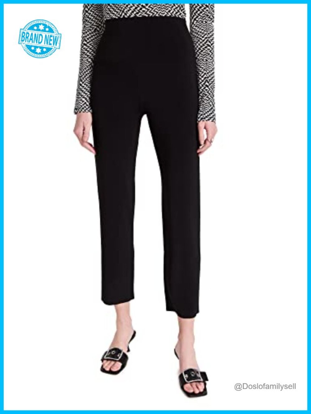 High Waist Pencil Pants Mid-Weight Slinky Jersey Fitted Business